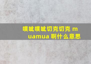 噗呲噗呲切克切克 muamua 啊什么意思